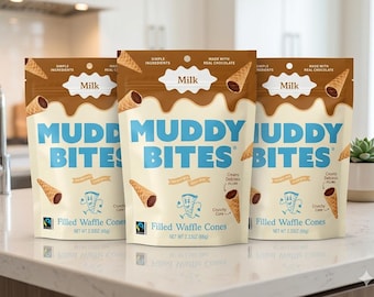 Muddy Bites Milk Chocolate Waffle Cone Snacks 2.33oz