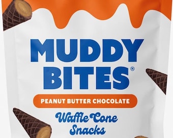 Muddy Bites Peanut Butter Chocolate Waffle Cone Snacks 2.33oz