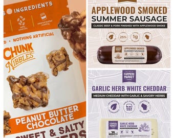Summer Sausage Cheese and sweets, Movie snack pack.