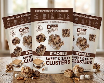 Bundle 3 Chunk Nibble S'mores Sweet & Salty Clusters Peanut-Free 4.25oz Bag
