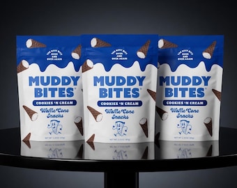 Muddy Bites Cookies ’n Cream Waffle Cone Snacks 2.33oz