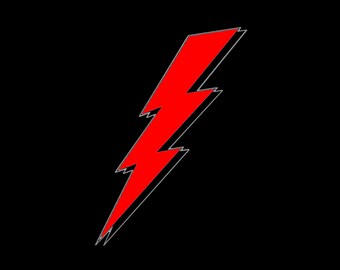 Red Superhero Lightning Bolt pin  [F-RLTG]