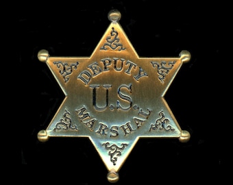 Old West U.S. Marshal Star pin  [F-USMG]