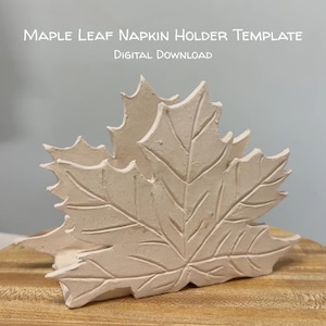 Maple Leaf Napkin Holder Pottery Template