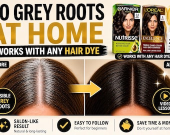 Cover Gray Roots at Home for Dark Hair | Seamless Blend | Easy Video Guide