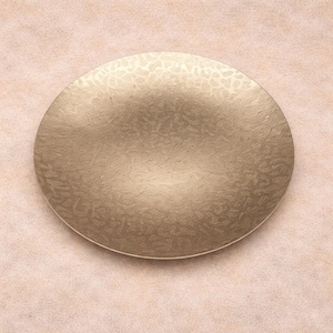 Kensington Ware Moiré Aluminum Charger Plate | Mid-Century American Spun Aluminum | Organic Texture Decorative Disc
