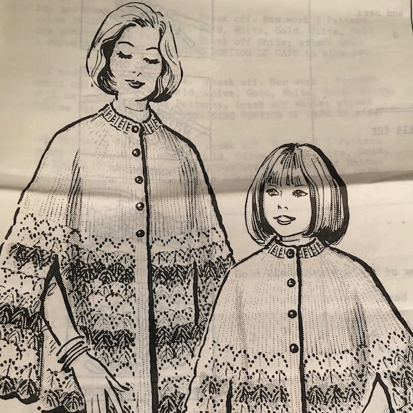 vintage Kate Marchbanks 1950s cape pattern women 5630