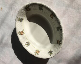 vintage Royal Cauldron Bristol Ironstone June Garden oval serving dish