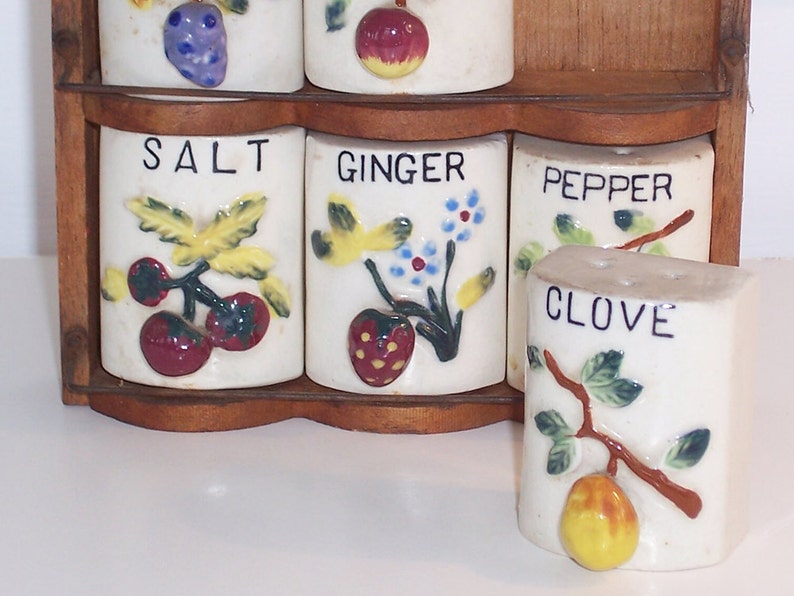 Vintage Spice Jar Set from Japan Etsy