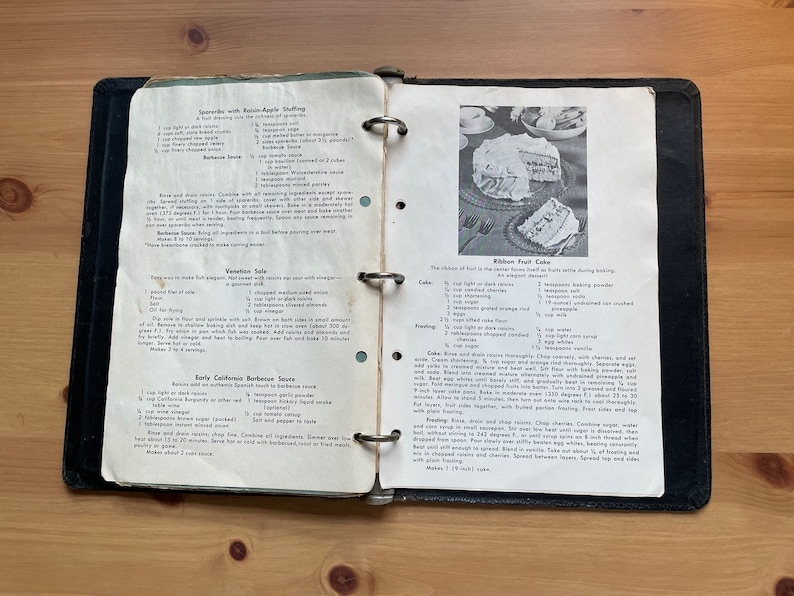 recipe binder 50's made by great grandmother image 3