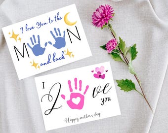 Mother's Day Handprint Art, Kids Keepsake Printable (Digital Download)