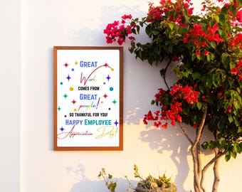 Happy Employee Appreciation Day Wall Art (Digital Download)