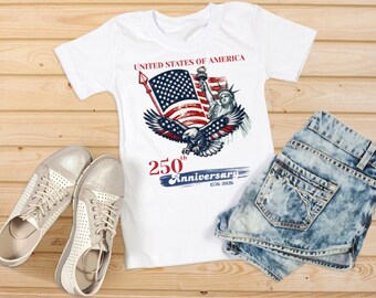 USA 250th Anniversary SVG, Patriotic Eagle Design, 4th of July Cut File (Digital Download)