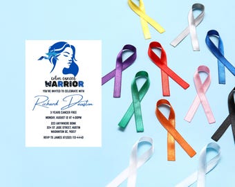 Colon Cancer Warrior Celebration Invitation (Digital Download)