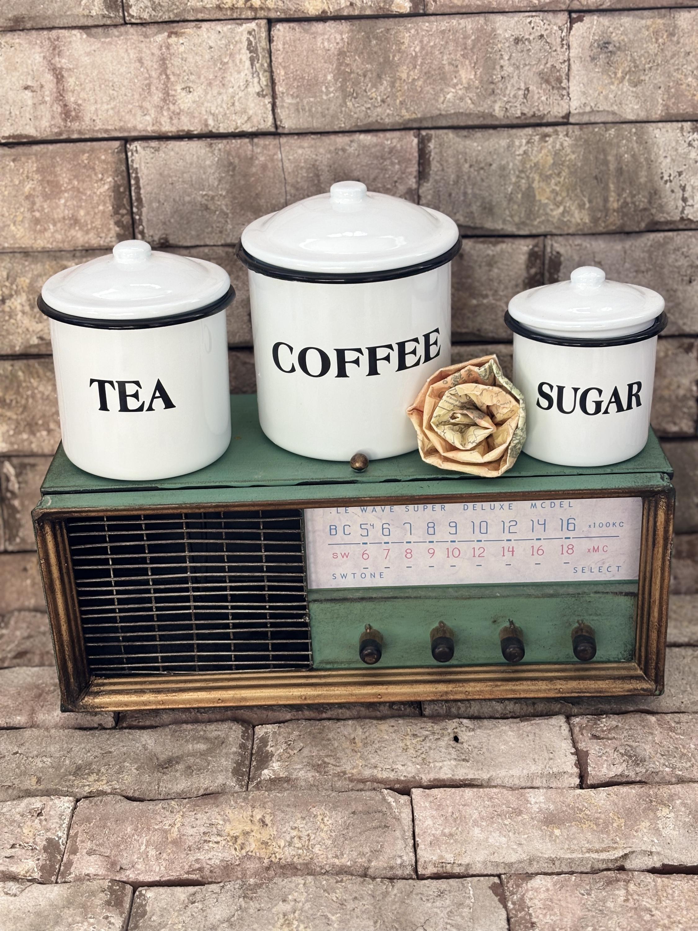 Enamel Canisters - Etsy
