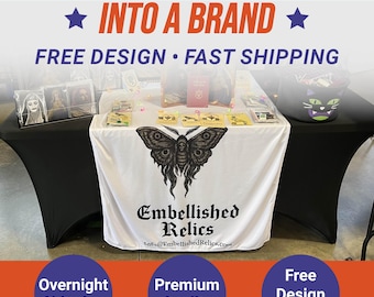 Individuelles Logo Tischläufer | Verkäufer Stand Display | Trade Show Table Cover | Craft Fair Einrichtung