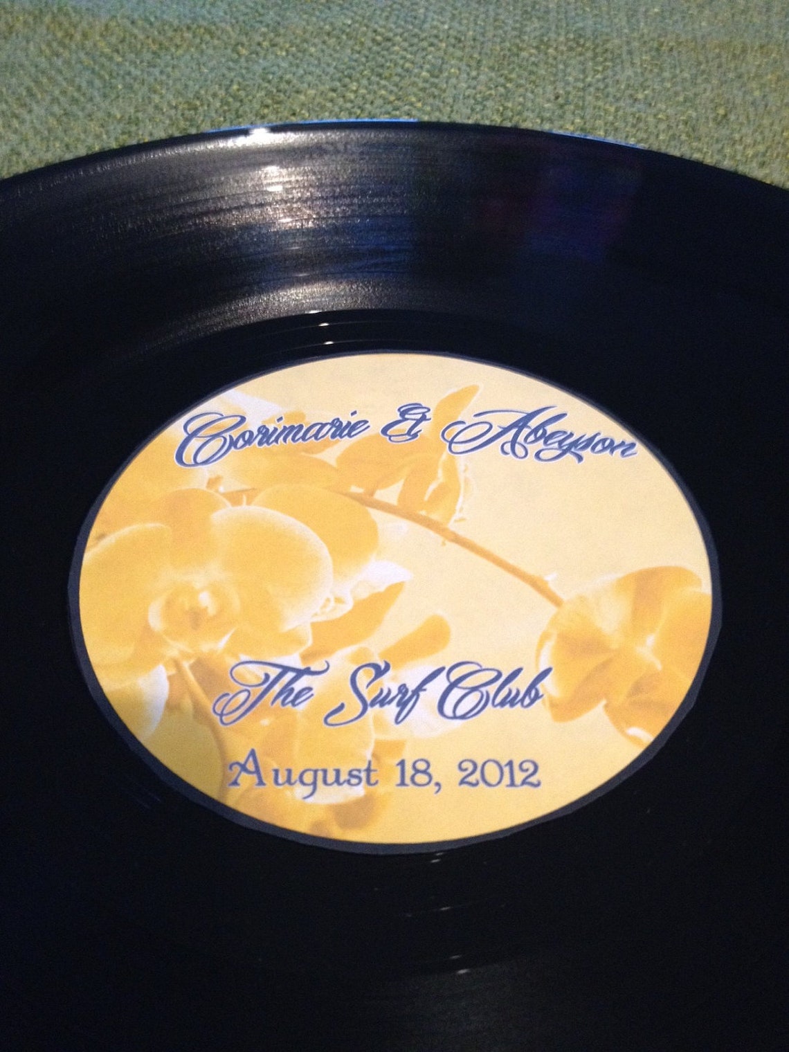 LP Vinyl Record Guest Book with Personalized Center Label Etsy