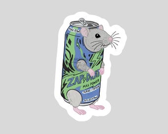 Sticker rat alimentaire | Décalcomanie en vinyle fantaisiste pour ordinateurs portables, bouteilles d'eau
