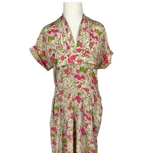 Vintage 40s Floral Rayon Dress