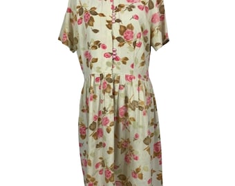 Rose Print Fit and Flare Sundress