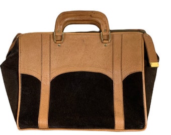 70's Leather Suede Travel Bag