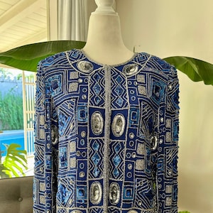 Beaded Silk Evening Jacket