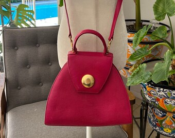 90’s Hot Pink Leather Crossbody Bag