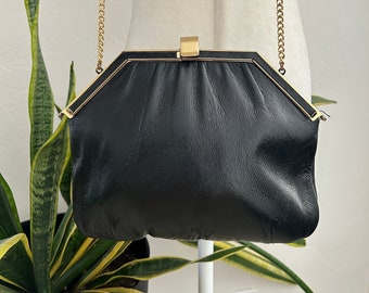 Softest Leather Convertible Chain Clutch