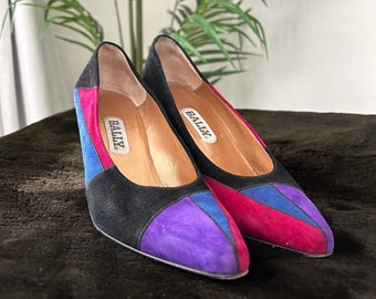 Bally Multicolored Suede Heels