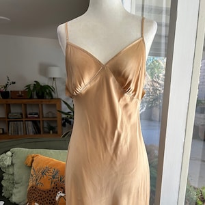 Y2K Victorias Secret Champagne Silk Babydoll Slip