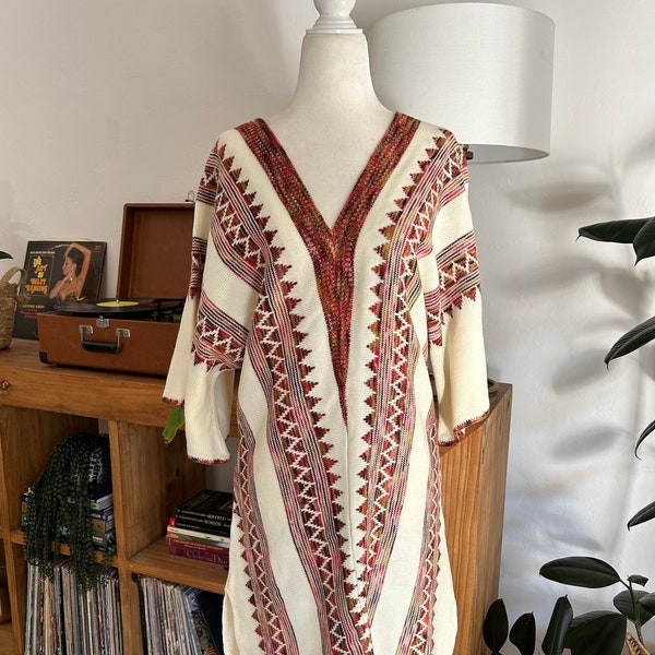 Vintage Knit Poncho Sweater Tunic