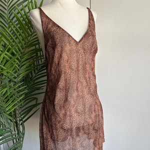 90&#39;s Victorias Secret Cheetah Print Sheer Chemise