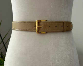 Gucci Beige Leather Belt