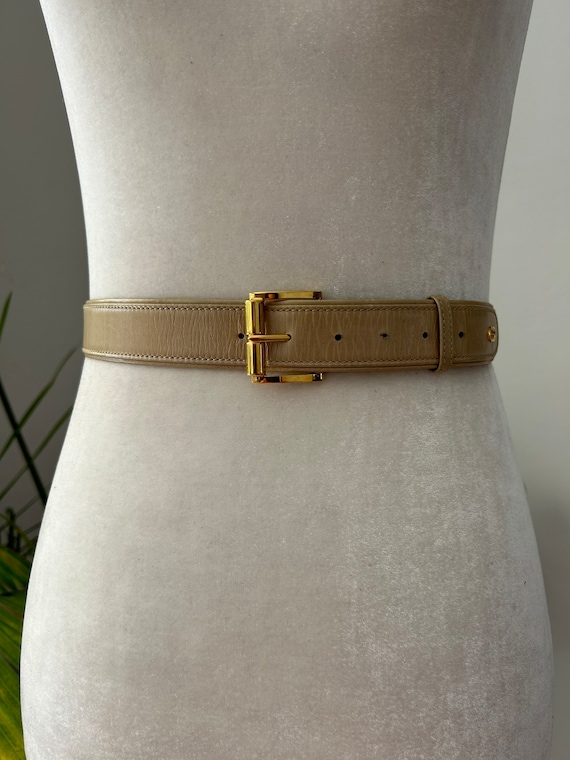 Gucci Beige Leather Belt