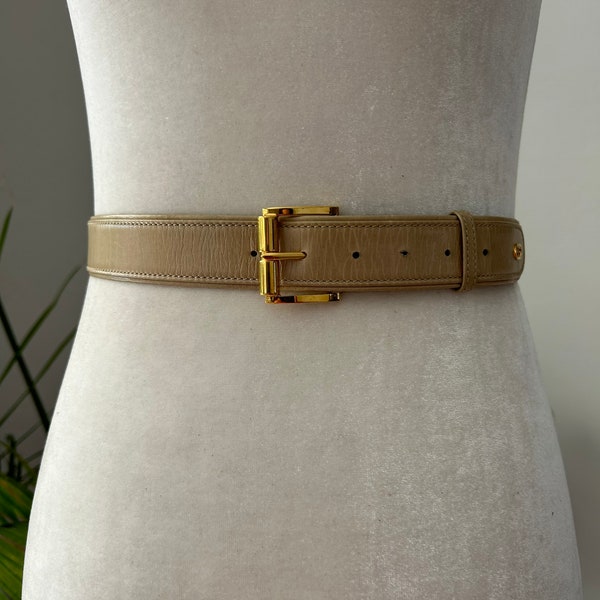 Gucci Beige Leather Belt