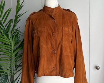 GUCCI Kurze Wildlederjacke 42