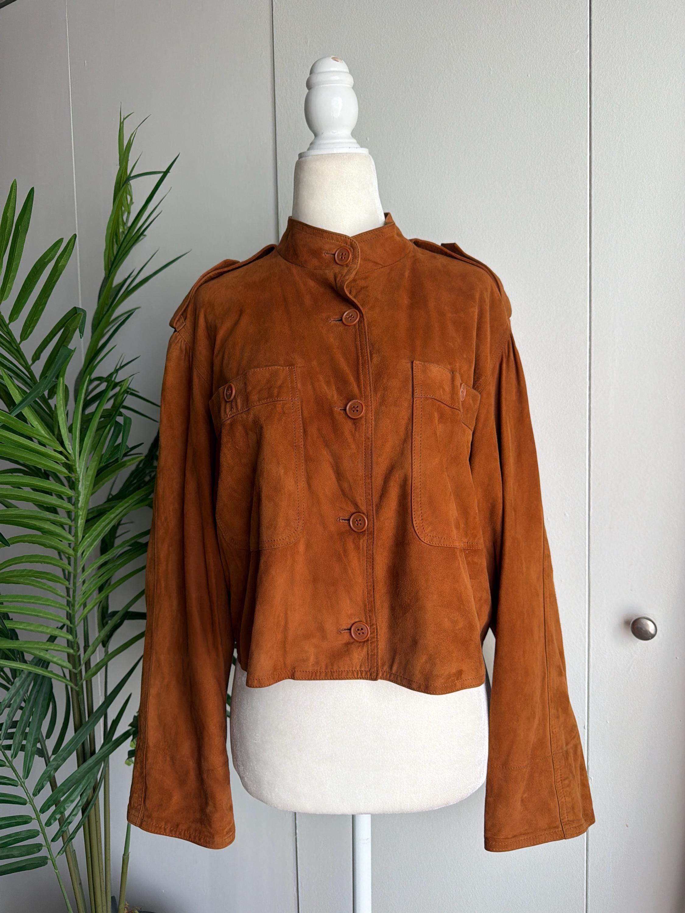 GUCCI Cropped Suede Jacket 42 - Etsy