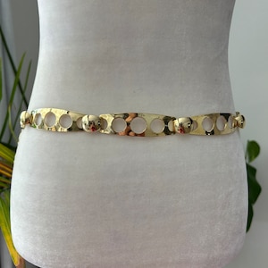Gold Geometric Chain Belt
