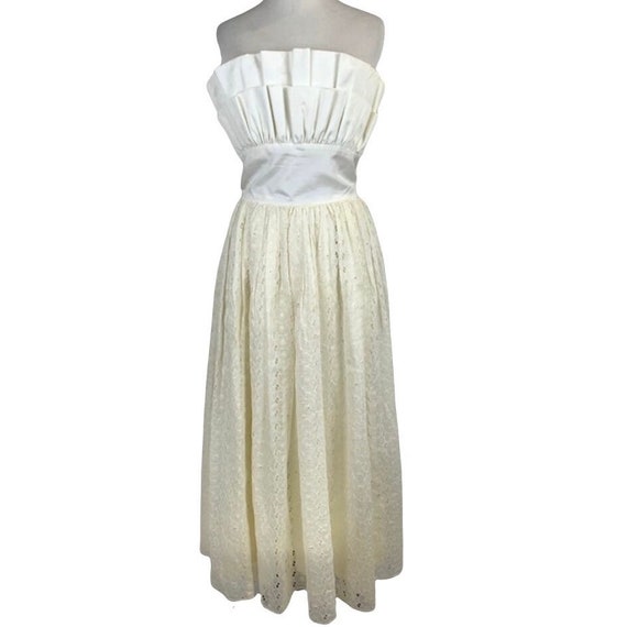 1950’s Ivory Tea Length Wedding Dress - image 1