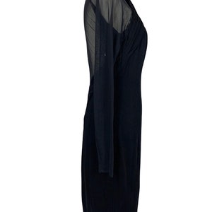 90's Sheer Black Bodycon Dress image 3
