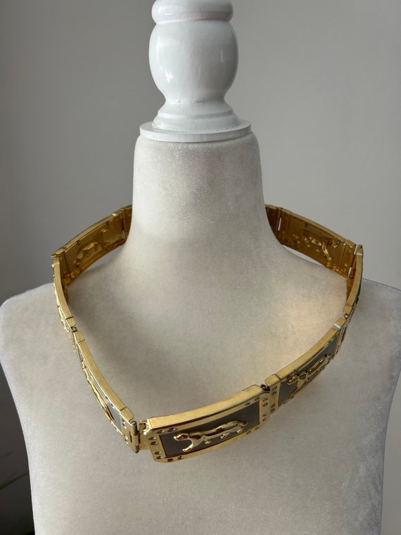 Vintage Statement Gold & Silver-Tone‎ Metal Panther / Jaguar Rectangle Link Belt il_fullxfull.4504905655_egfe.jpg main image 3