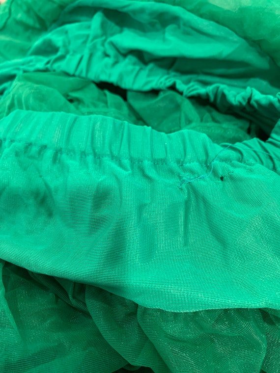 Vintage Emerald Green Tulle Circle Skirt - image 4