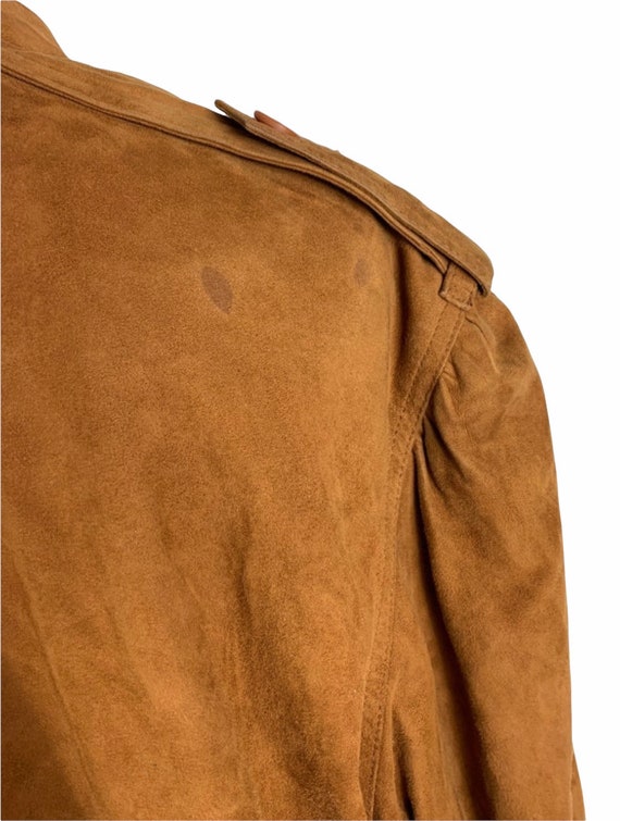 Vintage Rare 70's GUCCI Cropped Suede Jacket 42 - image 7