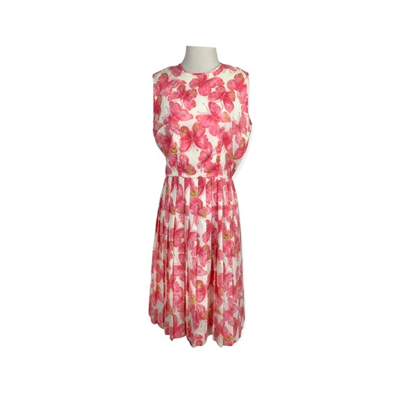 60's Butterfly Print Fit and Flare Sundress. - image 2