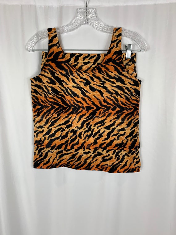 Vintage Two Piece Tiger Print Bodycon