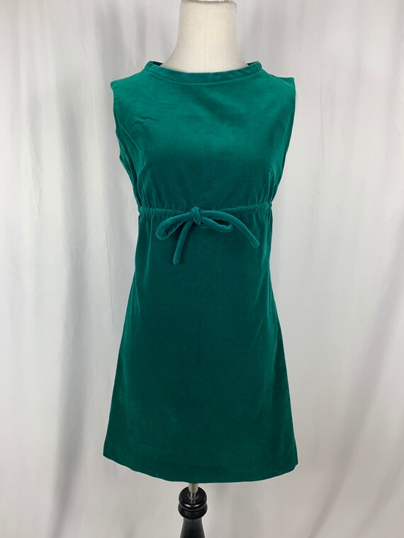 Vintage Forrest Green Velvet Dress