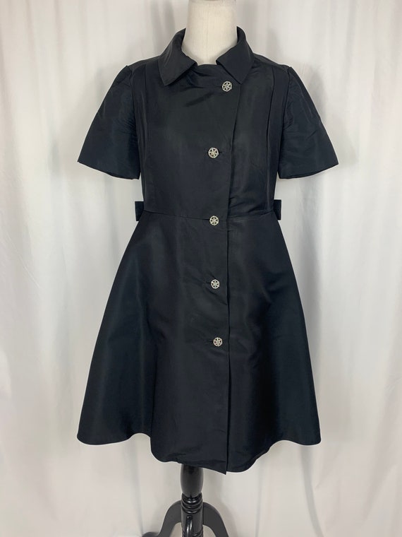 Vintage Black Fit and Flare Shirtwaist Dress