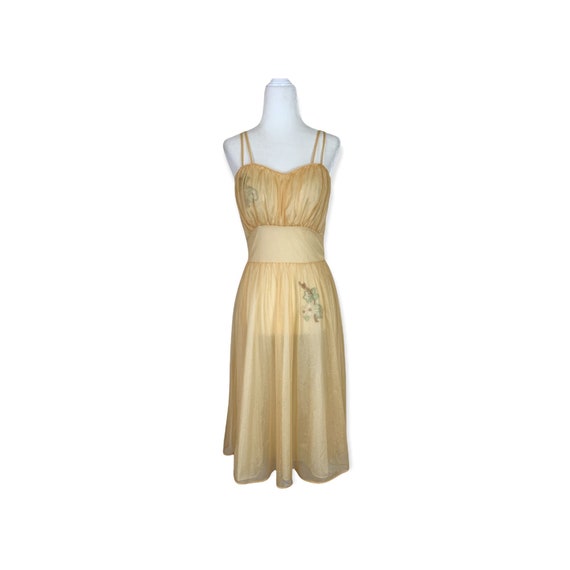 60's Gold Pin-up Nightgown - image 1