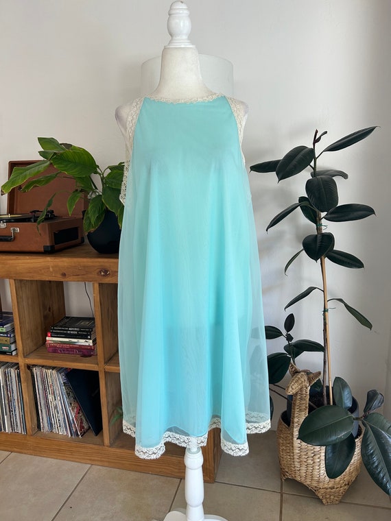 60's Blue Babydoll Nightie