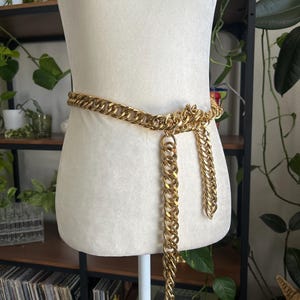 90&#39;s Gold Cuban Link Chain Belt